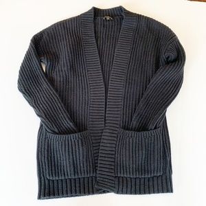 Express Black Knit Open Cardigan Sweater w/pockets